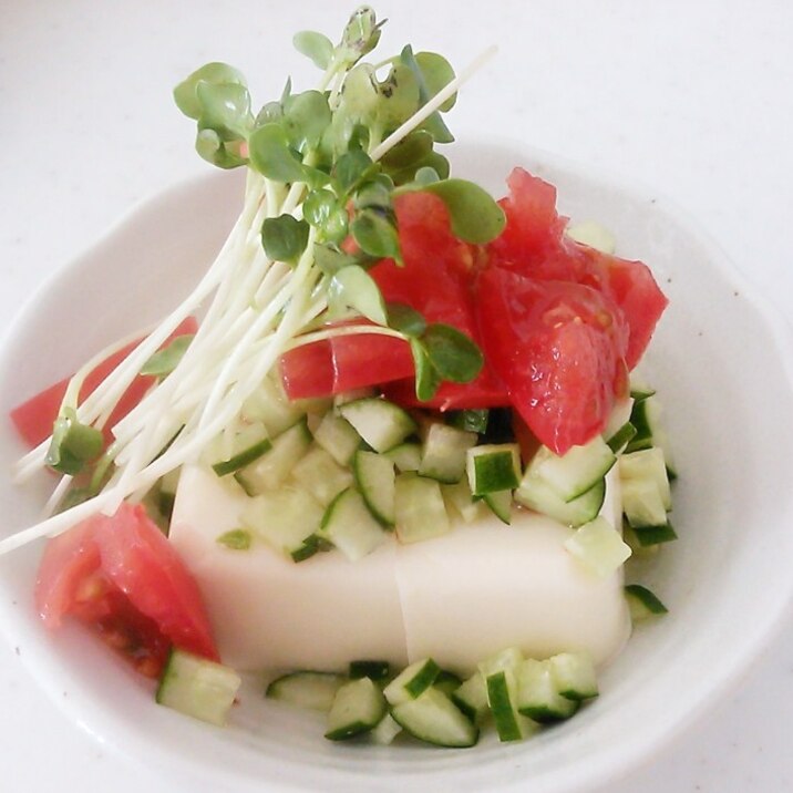 夏野菜の中華風冷や奴